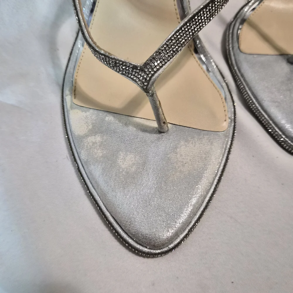 Elegant Silver Women's Heels